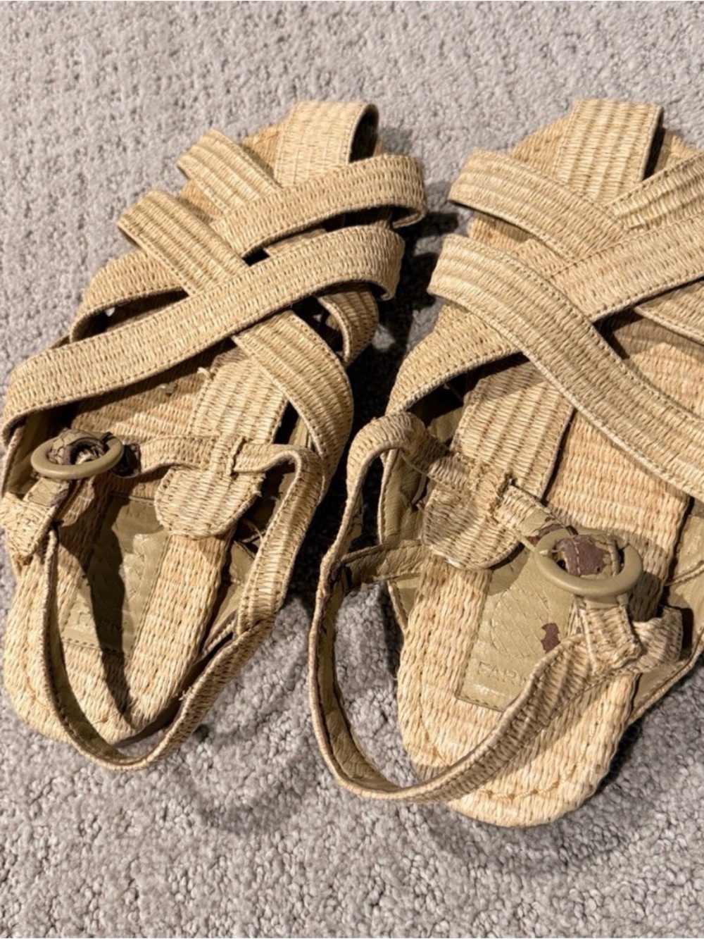 Farm Rio Raffia Woven Slingback Sandals - Picture 4 of 5